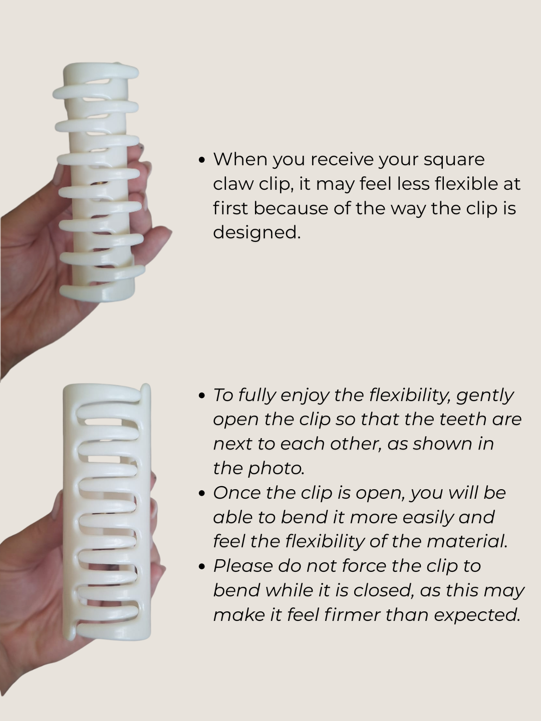 Flexible Square Hair Clip™